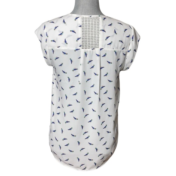 Daniel Rainn Estefany Lace Detail Split Neck Top size S - Picture 3 of 9